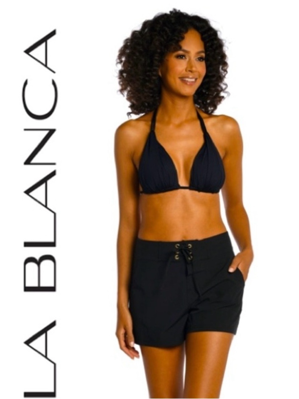 La Blanca All Aboard 3" Inseam Board Short Black Size Small